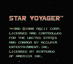 Star Voyager title screenshot